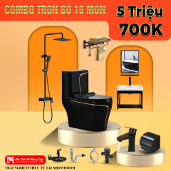 Combo Trọn Bộ Thiết Bị Vệ Sinh Nhà Tắm 10 Món Tiết Kiệm CODOR - CB17