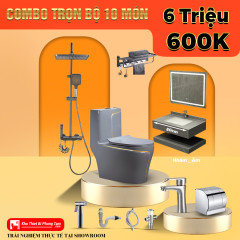 Combo Trọn Bộ Vệ Sinh Nhà Tắm 10 Món Nóng Lạnh CODOR - CB23
