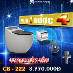 Combo Bồn Cầu Trứng Trắng Cao Cấp CODOR CB222