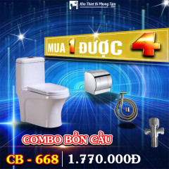 Combo Bồn Cầu 1 Khối CODOR CB668