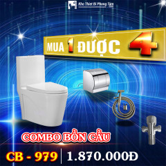 Combo Bồn Cầu Liền Khối Giá Rẻ CODOR CB979